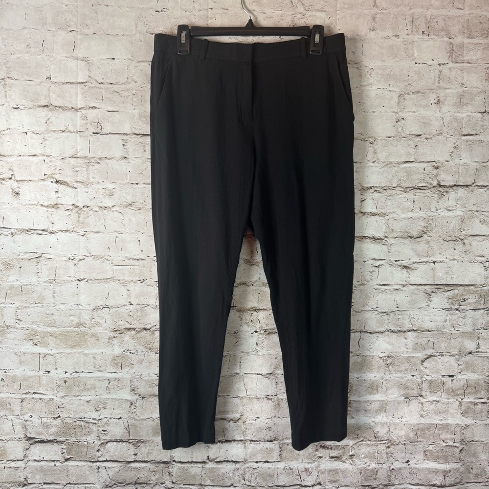 & other Stories Women's Black Size 6 Cropped Pants 100% Cotton Pockets Casual